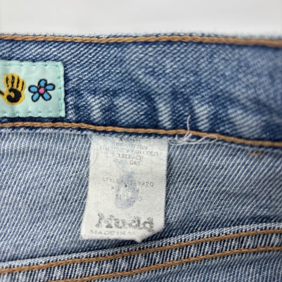 Vintage Mudd Flare Denim Jeans Low Rise Button Fly Y2K 90s Womens Size 26x30 - Picture 5 of 9